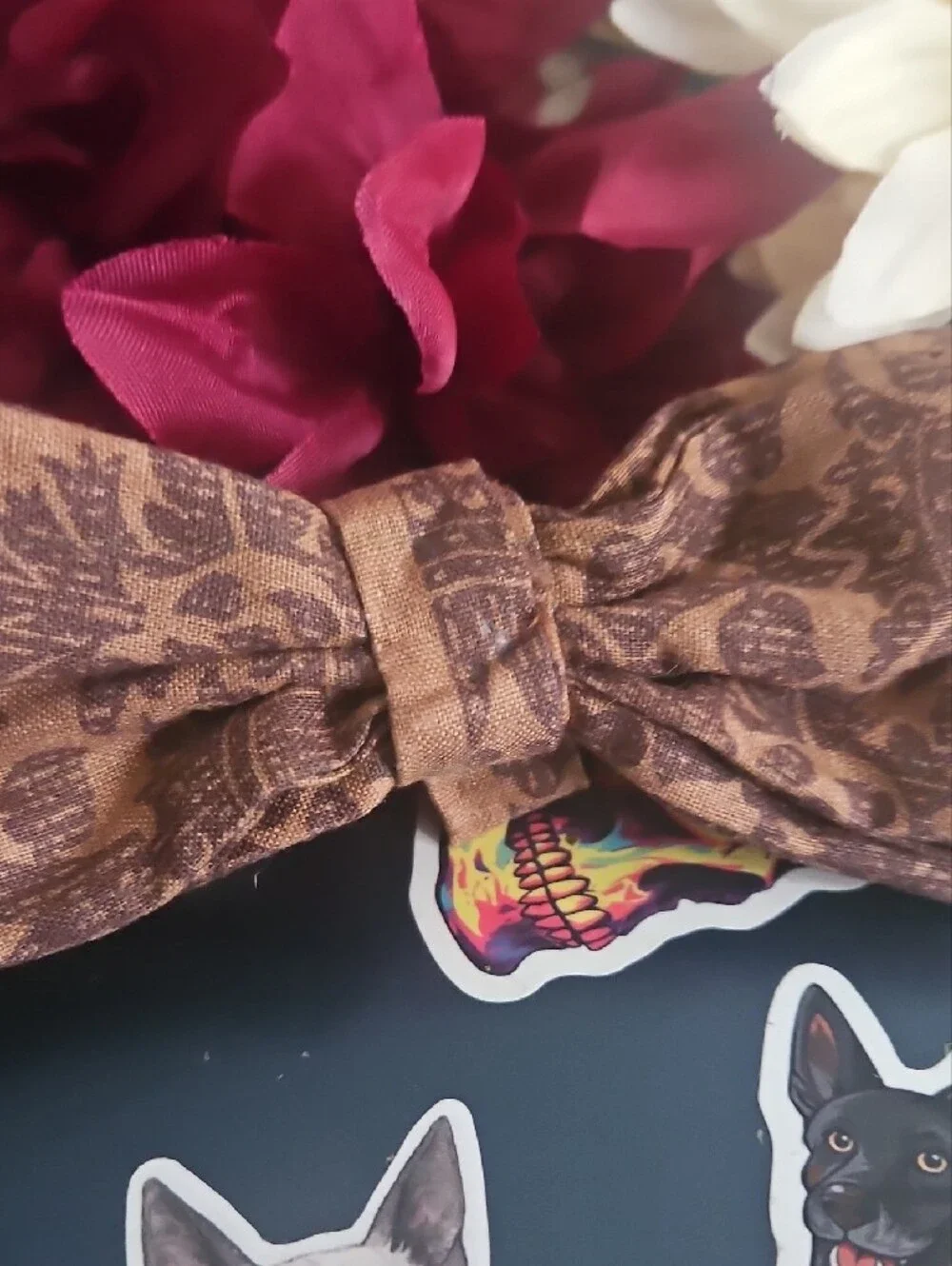 Hand Crafted Pet/Dog Collar Bow Tie New